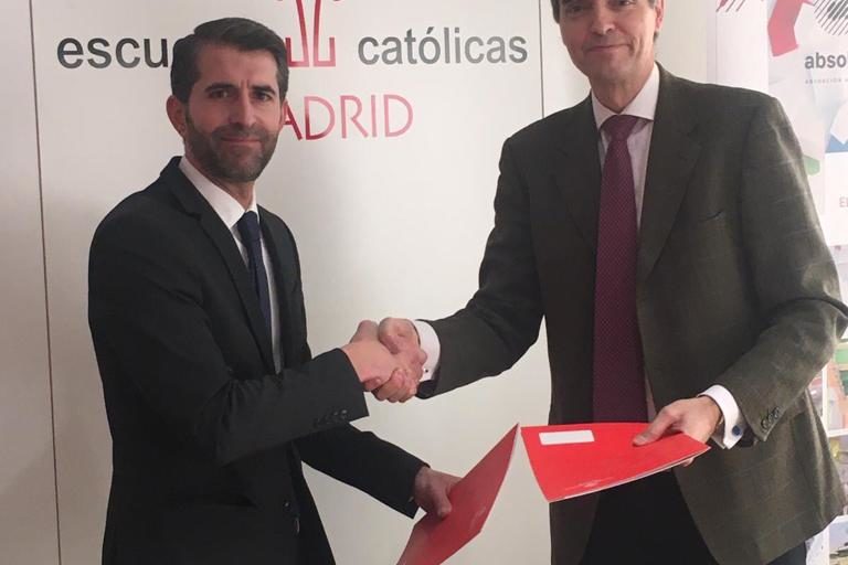 Enseñanza sin ruido: Escuelas Católicas de Madrid y Absotec rubrican un acuerdo de colaboración