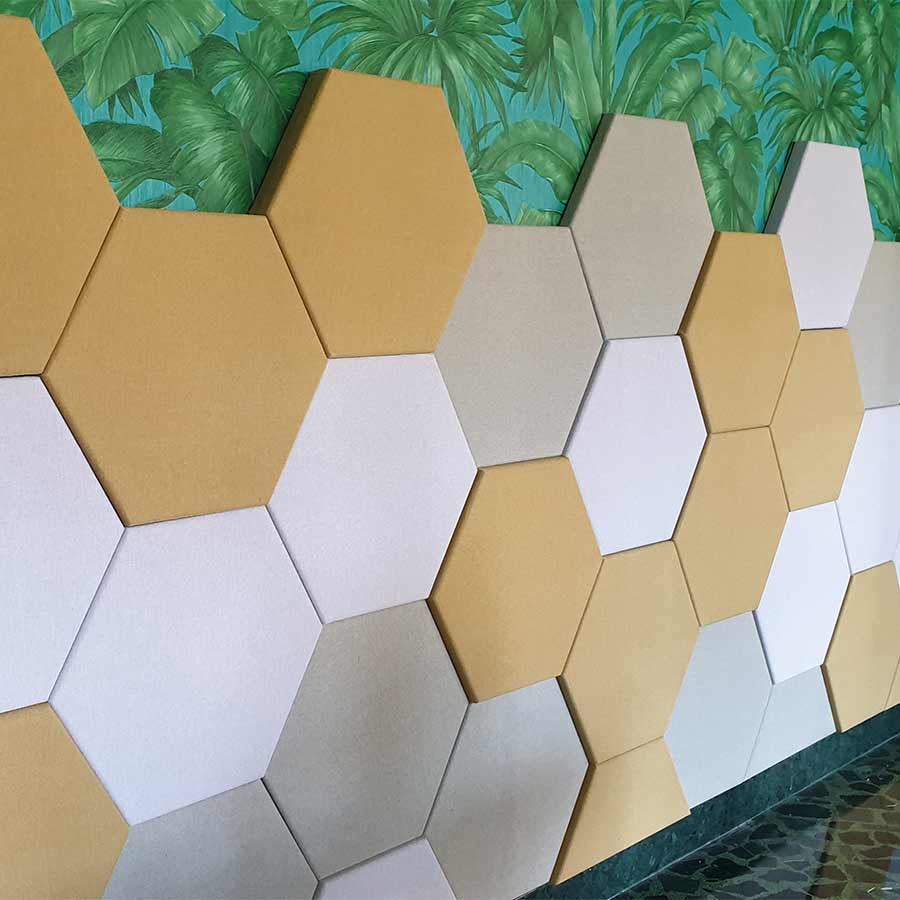 Mosaicos acústicos hexagonales